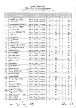 maliye bakanlığı - Maliye Y&uuml;ksek Eğitim Merkezi Başkanlığı