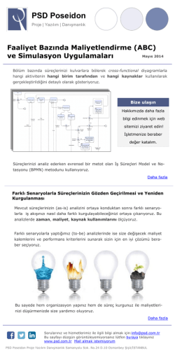 Faaliyet Bazında Maliyetlendirme (ABC)