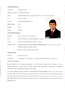 SAUSJ BILGILER Ad-sovad \kmd uh OG UZ Do g. yeri ye tarihi