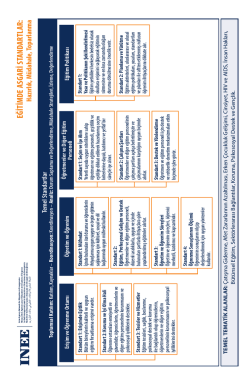 EĞİTİM DE ASGARİ STANDARTLAR: