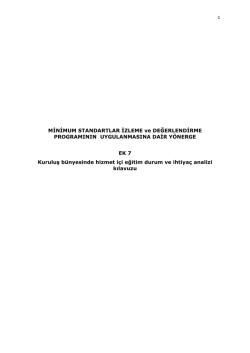 hizmet ici eğitim durum ve ihtiya&ccedil; analizi kılavuzu