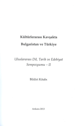 K&uuml;lt&uuml;rlerarası Kavşakta Bulgaristan ve T&uuml;rkiye Uluslararası Dil, Tarih