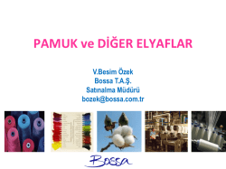 Pamuk ve diğer Elyaflar