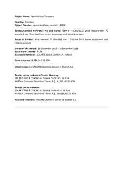 Project Name: Pitesti Urban Transport Country: Romania