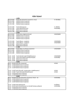 fizik tedavi ve rehabilitasyon