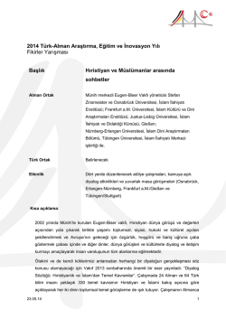 Hıristiyan ve M&uuml;sl&uuml;manlarla g&ouml;r&uuml;şme