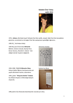 CV - Mimarlık B&ouml;l&uuml;m&uuml;