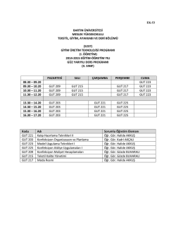 2.Sınıf - Meslek Y&uuml;ksekokulu