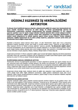 Randstad Workmonitor Q1: "D&uuml;zenli egzersiz iş verimliliğini arttırıyor"