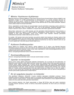 / Mimics Yazılımının A&ccedil;ıklaması / Kullanım