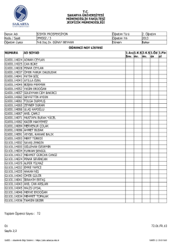 T.c. sAKARYA &uuml;NİvERsİTEsİ_ MUHENDİSLİK FAK&Uuml;LTESİ JEoFızıK
