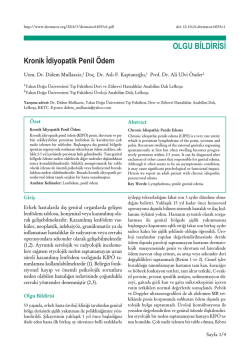 Kronik İdiyopatik Penil &Ouml;dem