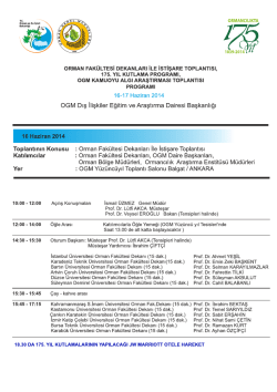 175 Yıl Programı - Orman Genel M&uuml;d&uuml;rl&uuml;ğ&uuml;