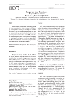 Postpartum Urinary Retention