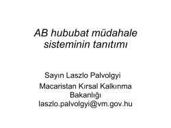 AB M&uuml;dahale Sistemininin Tanıtımı