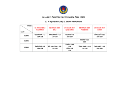 2014-2015 &Ouml;ĞRETİM YILI TED BURSA &Ouml;ZEL LİSESİ 12 A