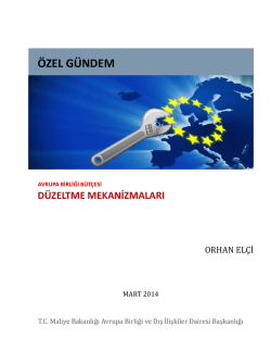 AB B&uuml;t&ccedil;esi D&uuml;zeltme Mekanizmaları