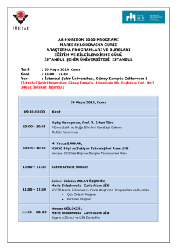 ab horızon 2020 programı marıe sklodowska curıe araştırma