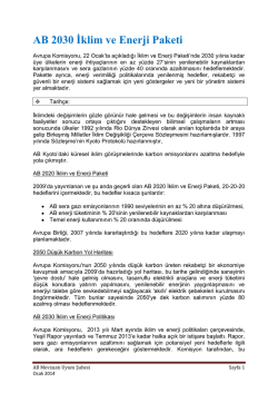 AB 2030 İklim ve Enerji Paketi
