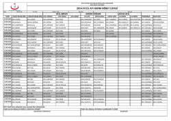 2014 eyl&uuml;l ayı hekim n&ouml;bet listesi