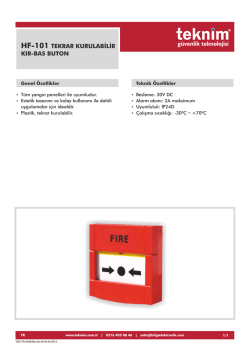 HF-101 TEKRAR KURULABİLİR KIR-BAS BUTON