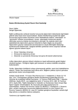 Okulun kaşesi Baden-Württemberg Eyaleti Resmi Okul