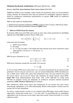 MSK Ders Notu (S.Erturk ve B.Sklar)
