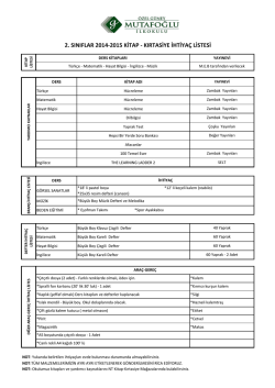 2. sınıflar 2014-2015 kitap