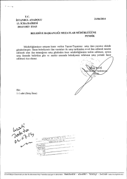 T.c. İSTANBUL ANADOLU 21/06/2014 13. İCRA DAIREsI 2014