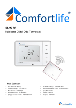 SL 02 RF Kablosuz Dijital Oda Termostatı