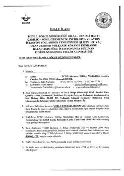ihale ilanı tcdd 3. b&ouml;lge m&uuml;d&uuml;rl&uuml;ğ&uuml; hilal