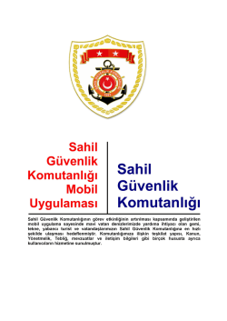 Sahil G&uuml;venlik Komutanlığı Mobil Uygulamasının Tablet Bilgisayara