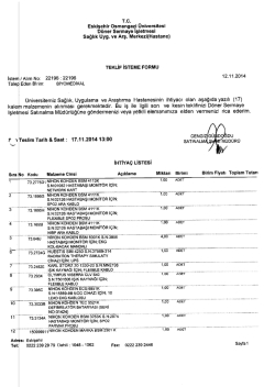 doğrudan temin - Eskişehir Osmangazi &Uuml;niversitesi Hastanesi