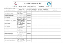 &Ouml;z Değerlendirme Planı i&ccedil;in tıklayınız.