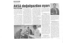 Aksa doğalgazdan uyarı (25.11.2014)