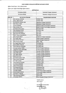 FLOR VERNİK UYGULAYICI EĞİTİMİ KATILIMCI LİSTESİ