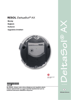 Montaj talimatları DeltaSol&reg; AX