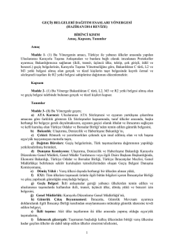 ge&ccedil;iş belgeleri dağıtım esasları y&ouml;nergesi