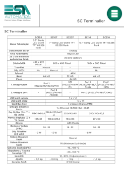 SC - Teknik &Ouml;zellikler