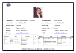 ınternatıonal academıc coordınators