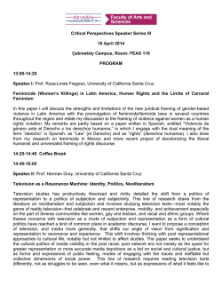 Critical Perspectives Speaker Series III 18 April 2014 Çekmeköy