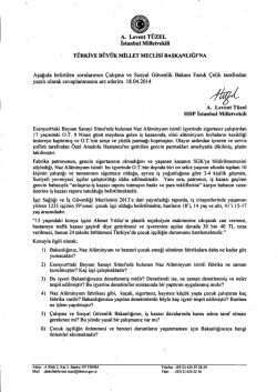 Page 1 . ,_ A. Levent TUZEL Istanbul Milletvekili T&Uuml;RKİYE B&Uuml;Y&Uuml;K