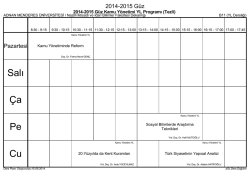 Salı &Ccedil;a Pe Cu - Adnan Menderes &Uuml;niversitesi