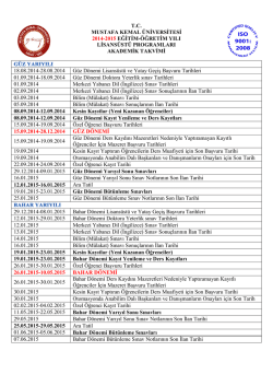 t.c. mustafa kemal &uuml;niversitesi 2014-2015 eğitim