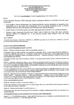 İdare Hukuku Final Sınavı Sorusu ve Se&ccedil;ilmiş Cevap Kağıd