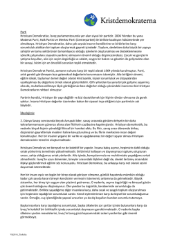 Parti Hristiyan Demokratlar, İsve&ccedil; parlamentosunda yer alan siyasi