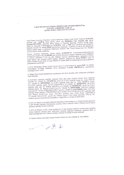 26.03.2014 tarihli Olağan Genel Kurul Toplantı