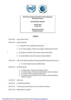 Toplantı Programı - Ankara Sanayi Odası