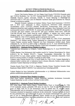 Genel Kurul Toplantı Tutanağı 27.03.2014