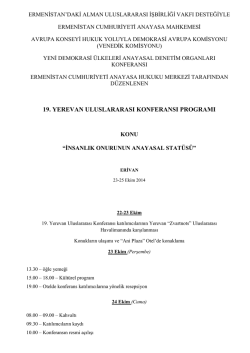 Ermenistan Ziyareti-TRProgram